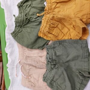 Stylish Kids Bottoms Set - Green, Yellow, and Tan